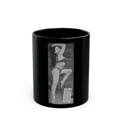 June Palmer #252 (Vintage Female Icon) Black Coffee Mug 11oz - Go Mug Yourself
