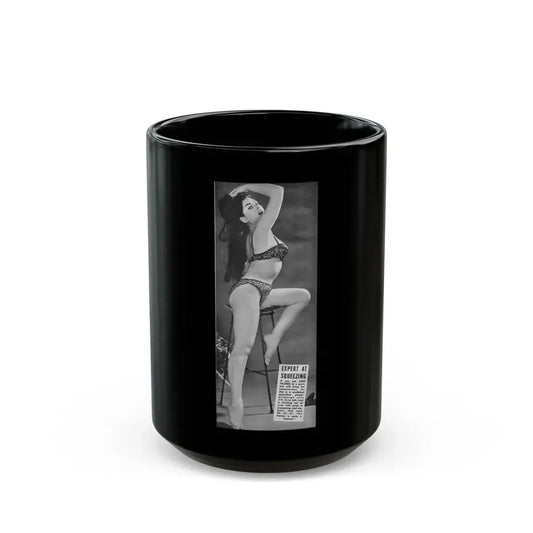 June Palmer #252 (Vintage Female Icon) Black Coffee Mug 15oz - Go Mug Yourself