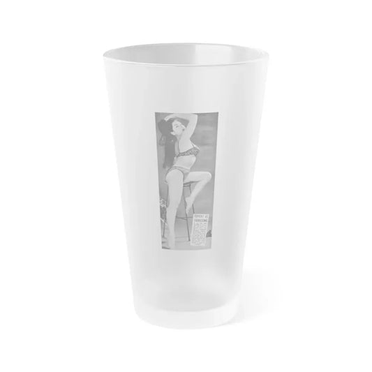 June Palmer #252 (Vintage Female Icon) Frosted Pint Glass 16oz 16oz Frosted - Go Mug Yourself