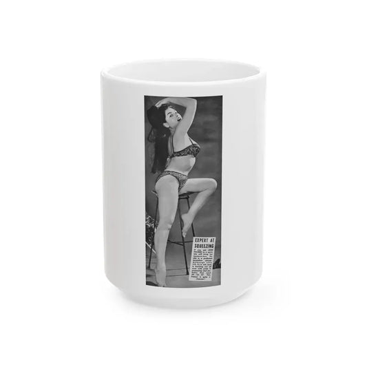 June Palmer #252 (Vintage Female Icon) White Coffee Mug 15oz - Go Mug Yourself
