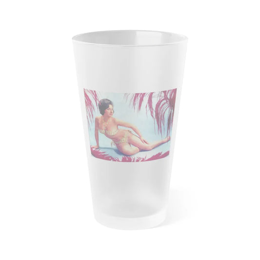 June Palmer #253 (Vintage Female Icon) Frosted Pint Glass 16oz-16oz-Frosted-Go Mug Yourself