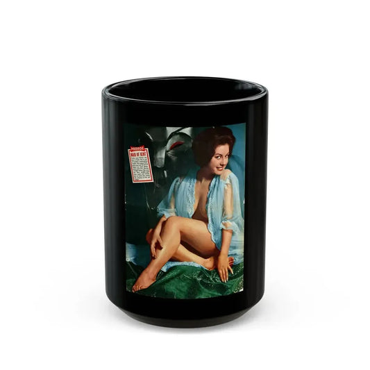June Palmer #254 (Vintage Female Icon) Black Coffee Mug 15oz - Go Mug Yourself
