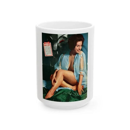 June Palmer #254 (Vintage Female Icon) White Coffee Mug 15oz - Go Mug Yourself