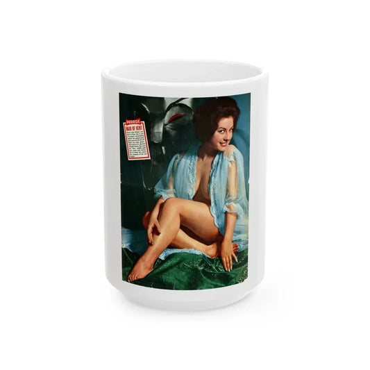 June Palmer #254 (Vintage Female Icon) White Coffee Mug 15oz - Go Mug Yourself
