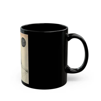 June Palmer #282 - Topless (Vintage Female Icon) Black Coffee Mug - Go Mug Yourself