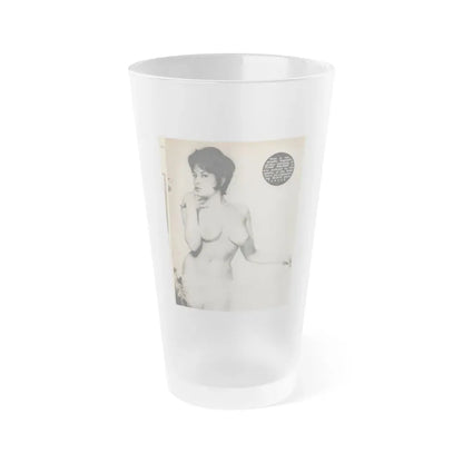 June Palmer #282 - Topless (Vintage Female Icon) Frosted Pint Glass 16oz 16oz Frosted - Go Mug Yourself