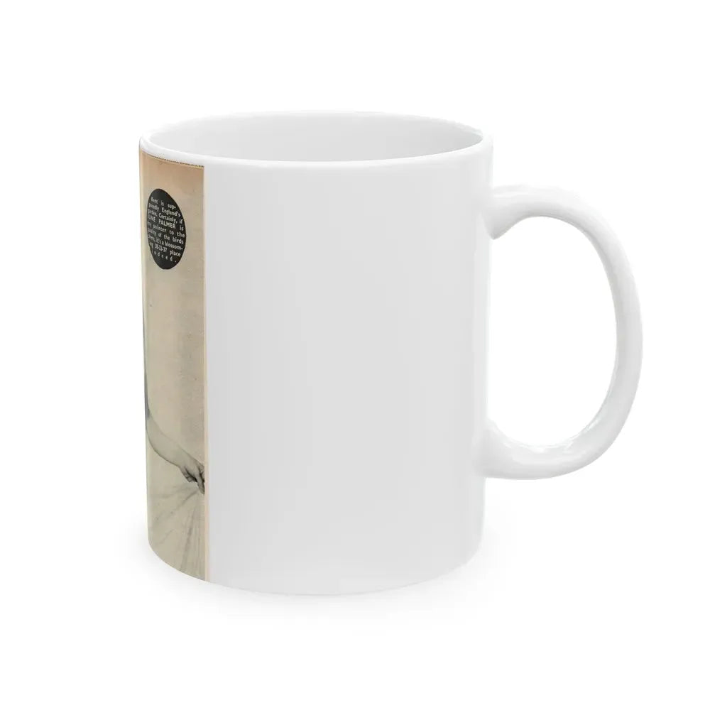 June Palmer #282 - Topless (Vintage Female Icon) White Coffee Mug - Go Mug Yourself