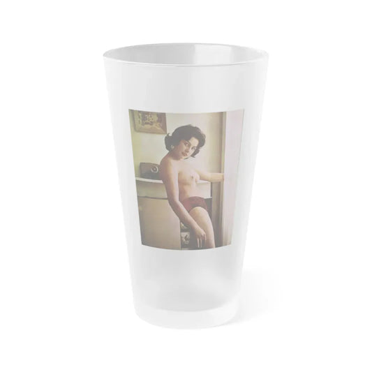 June Palmer #288 - Topless (Vintage Female Icon) Frosted Pint Glass 16oz 16oz Frosted - Go Mug Yourself