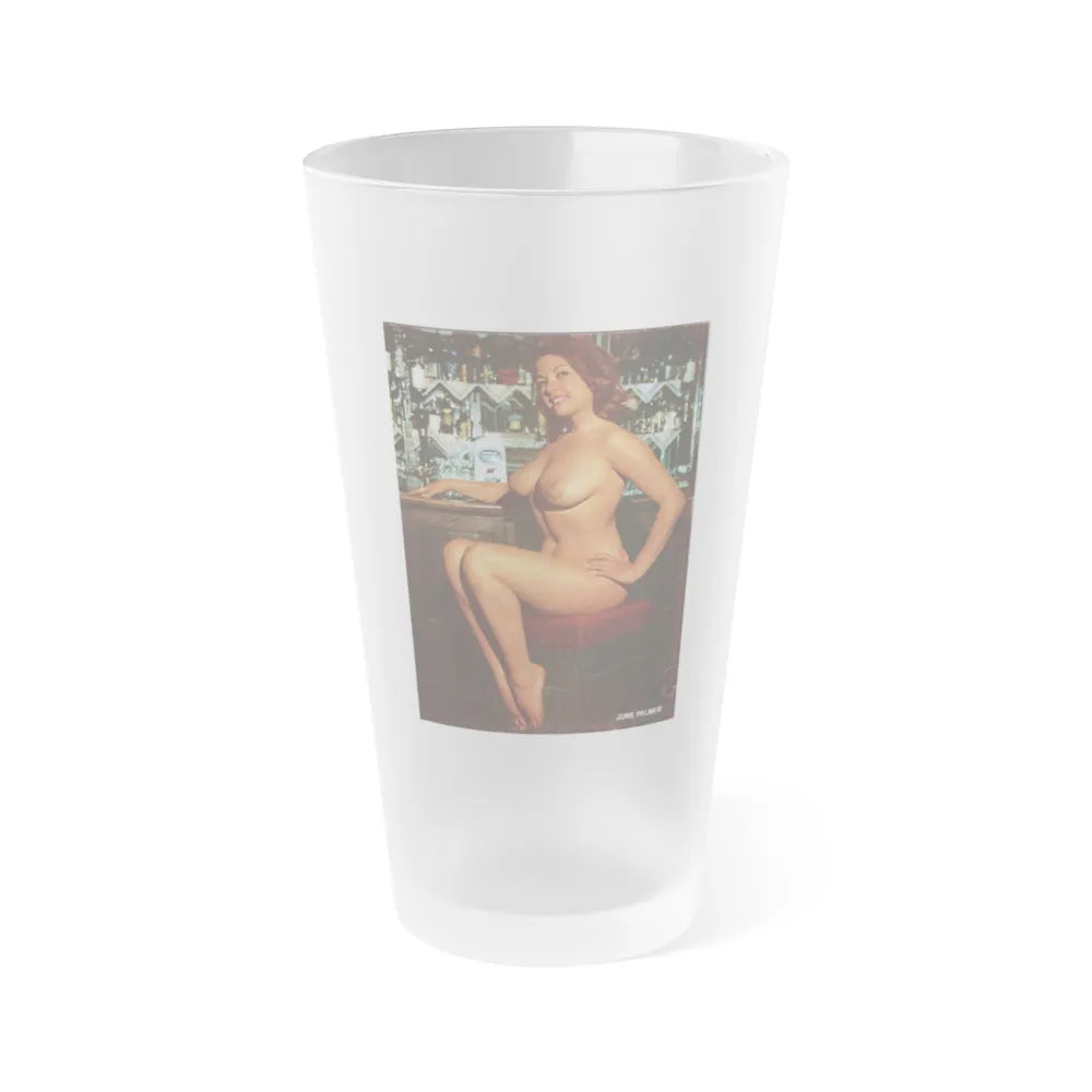 June Palmer #295 - Nude (Vintage Female Icon) Frosted Pint Glass 16oz-16oz-Frosted-Go Mug Yourself