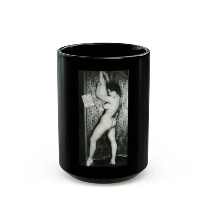 June Palmer #299 - Nude (Vintage Female Icon) Black Coffee Mug 15oz - Go Mug Yourself