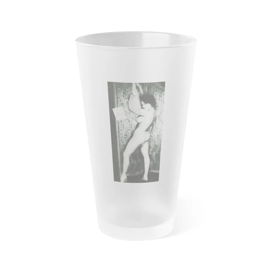 June Palmer #299 - Nude (Vintage Female Icon) Frosted Pint Glass 16oz-16oz-Frosted-Go Mug Yourself