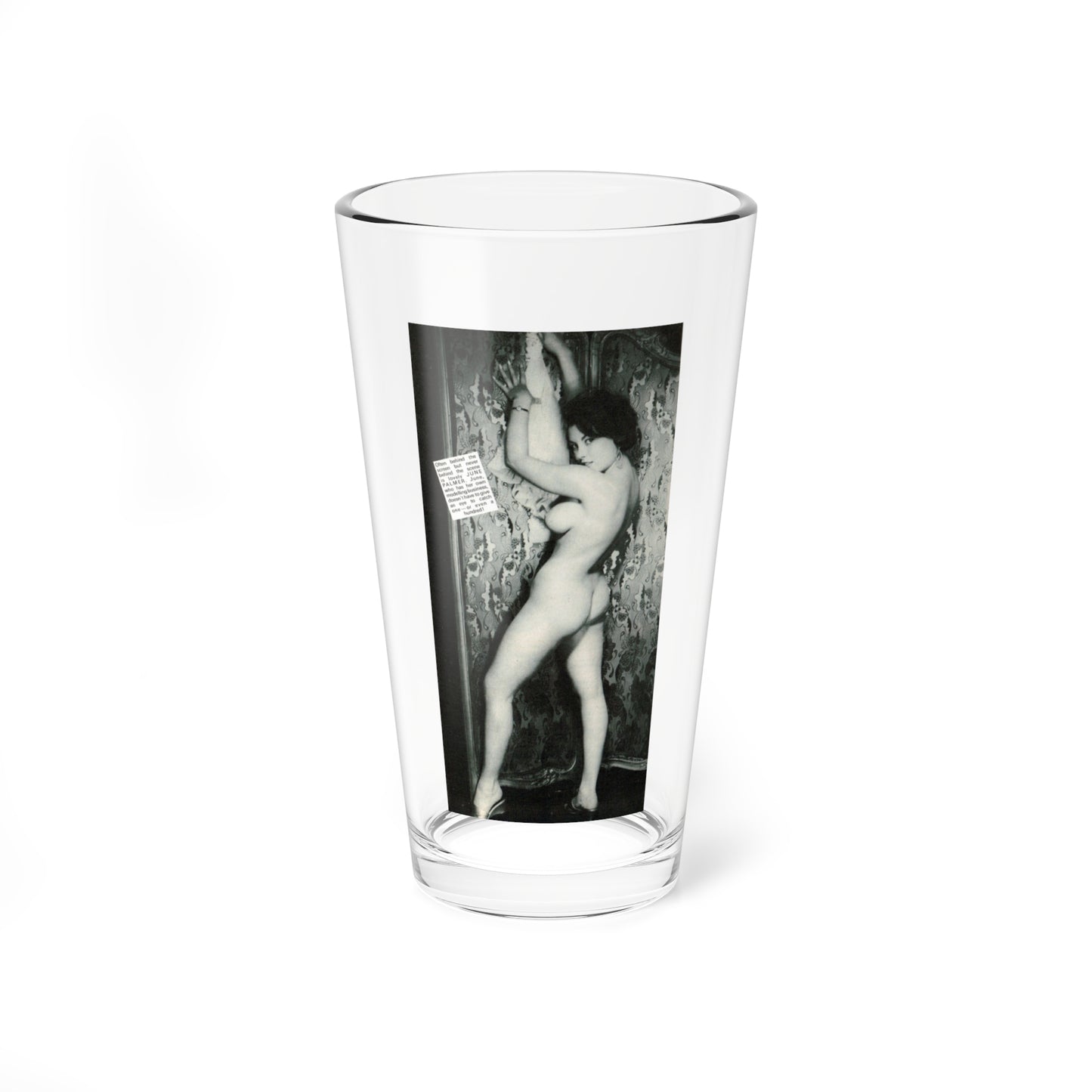 June Palmer #299 - Nude (Vintage Female Icon) Pint Glass 16oz-16oz-Go Mug Yourself