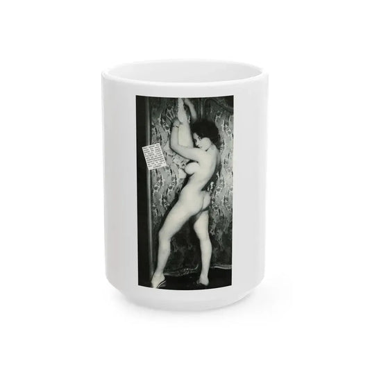 June Palmer #299 - Nude (Vintage Female Icon) White Coffee Mug 15oz - Go Mug Yourself