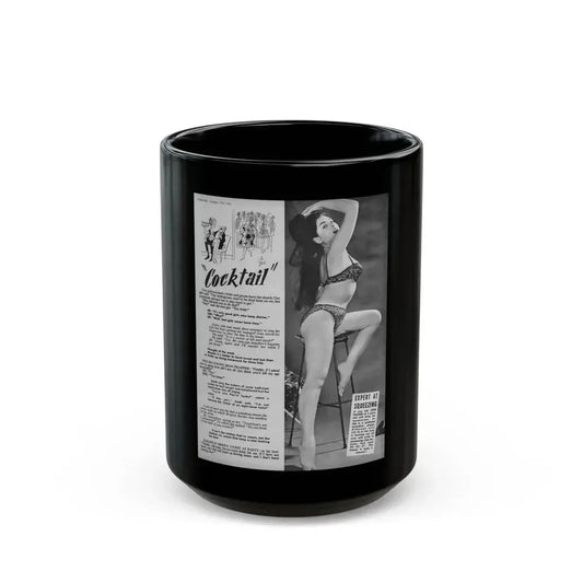 June Palmer #302 (Vintage Female Icon) Black Coffee Mug 15oz - Go Mug Yourself