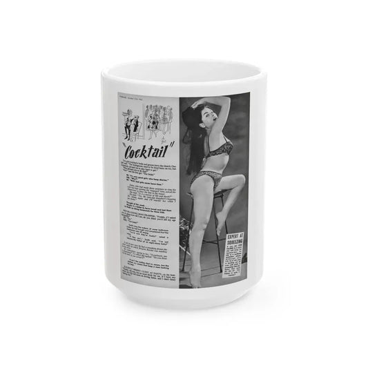June Palmer #302 (Vintage Female Icon) White Coffee Mug 15oz - Go Mug Yourself