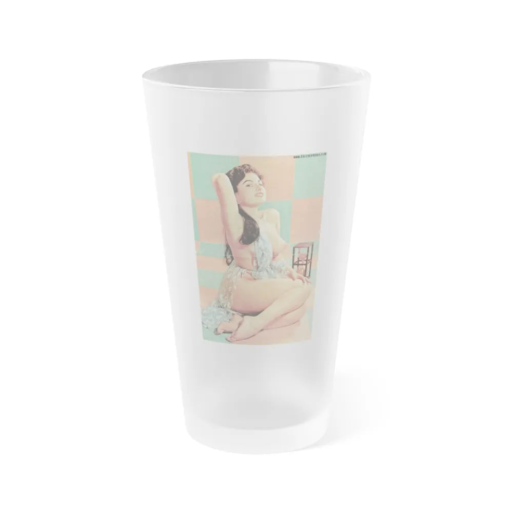 June Palmer #319 (Vintage Female Icon) Frosted Pint Glass 16oz-16oz-Frosted-Go Mug Yourself