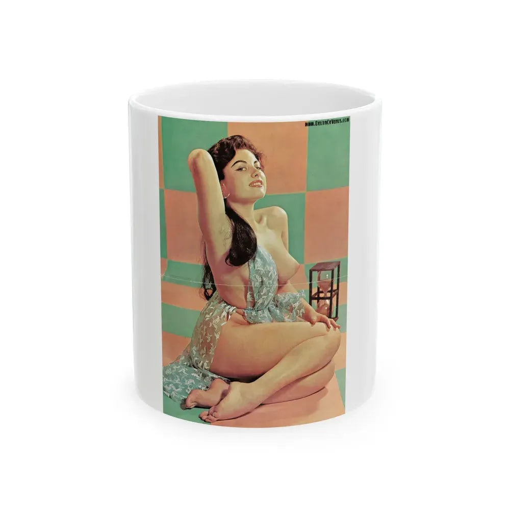 June Palmer #319 (Vintage Female Icon) White Coffee Mug 11oz - Go Mug Yourself