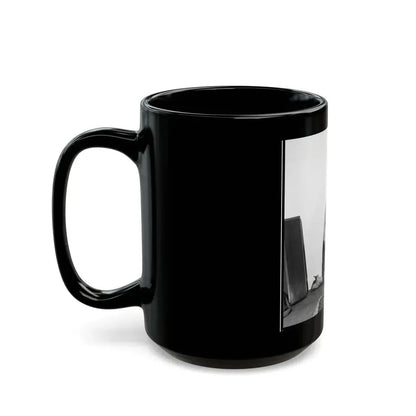 June Palmer #321 - Topless (Vintage Female Icon) Black Coffee Mug - Go Mug Yourself
