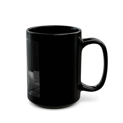 June Palmer #322 - Topless (Vintage Female Icon) Black Coffee Mug - Go Mug Yourself