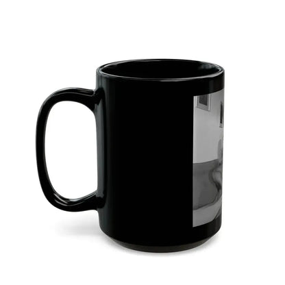 June Palmer #322 - Topless (Vintage Female Icon) Black Coffee Mug - Go Mug Yourself