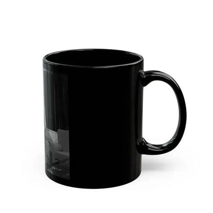 June Palmer #322 - Topless (Vintage Female Icon) Black Coffee Mug - Go Mug Yourself