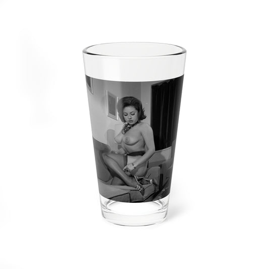 June Palmer #322 - Topless (Vintage Female Icon) Pint Glass 16oz-16oz-Go Mug Yourself