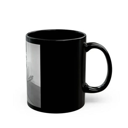 June Palmer #323 - Topless (Vintage Female Icon) Black Coffee Mug - Go Mug Yourself