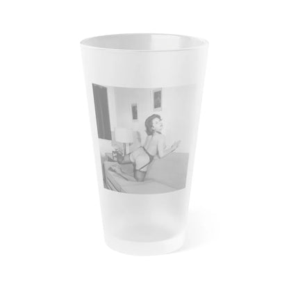 June Palmer #323 - Topless (Vintage Female Icon) Frosted Pint Glass 16oz-16oz-Frosted-Go Mug Yourself