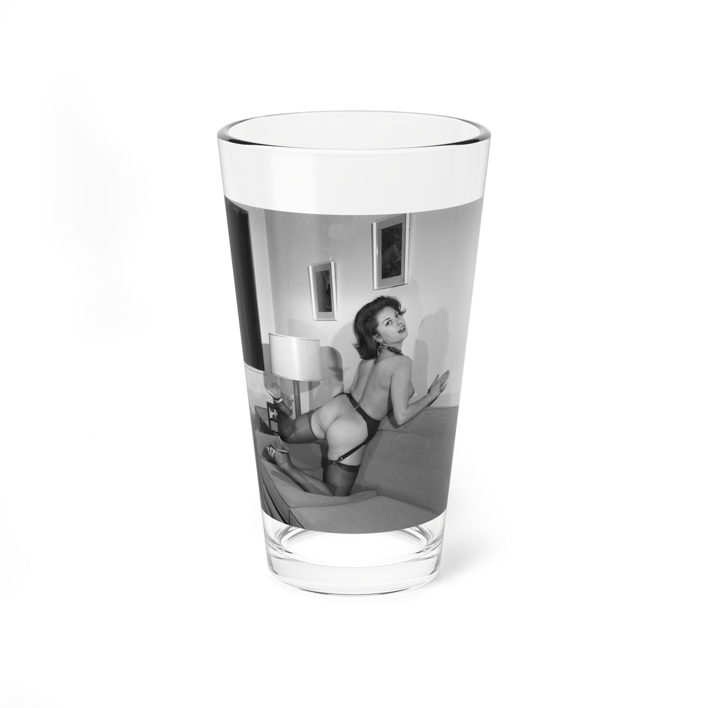 June Palmer #323 - Topless (Vintage Female Icon) Pint Glass 16oz-16oz-Go Mug Yourself