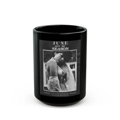 June Palmer #326 - Nude (Vintage Female Icon) Black Coffee Mug 15oz - Go Mug Yourself