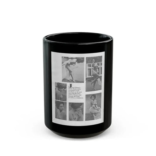 June Palmer #327 - Nude (Vintage Female Icon) Black Coffee Mug 15oz - Go Mug Yourself