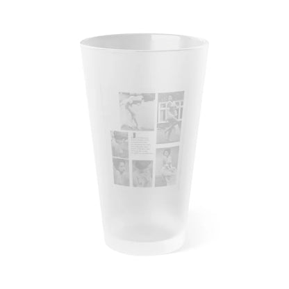 June Palmer #327 - Nude (Vintage Female Icon) Frosted Pint Glass 16oz-16oz-Frosted-Go Mug Yourself