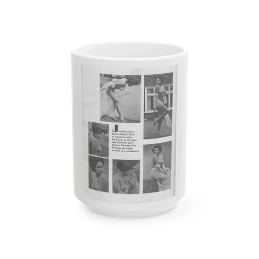 June Palmer #327 - Nude (Vintage Female Icon) White Coffee Mug 15oz - Go Mug Yourself