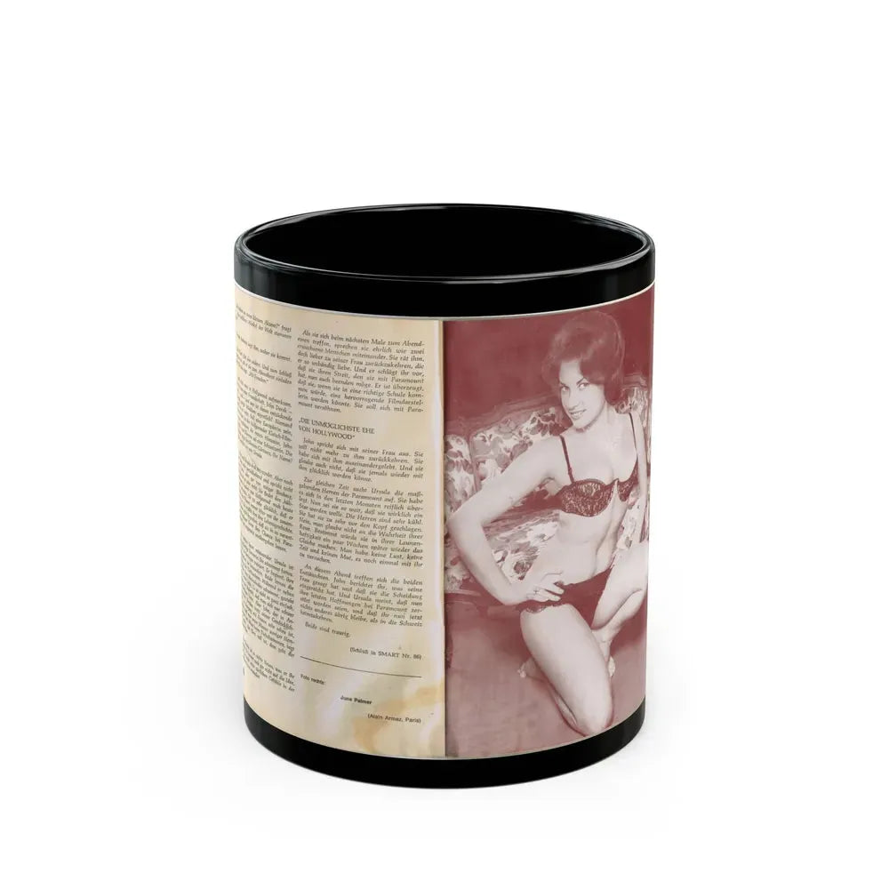 June Palmer #329 (Vintage Female Icon) Black Coffee Mug 11oz - Go Mug Yourself