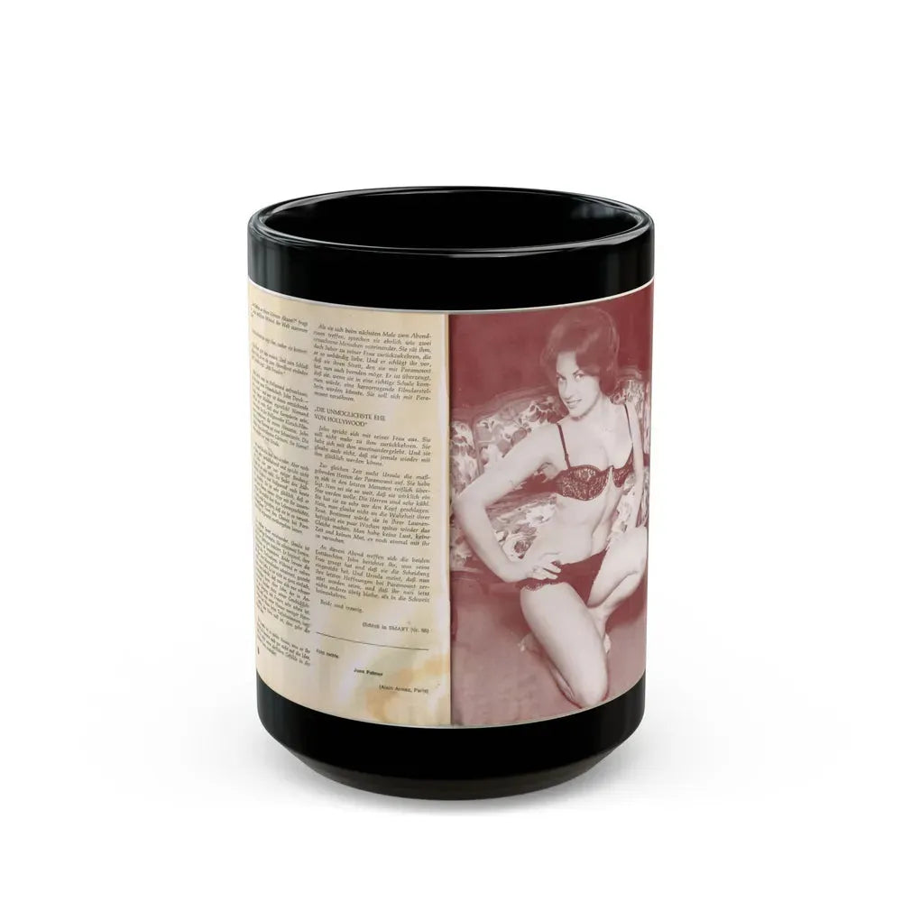 June Palmer #329 (Vintage Female Icon) Black Coffee Mug 15oz - Go Mug Yourself