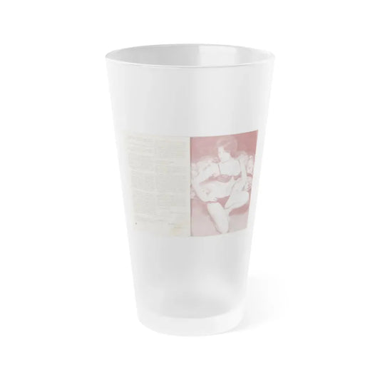June Palmer #329 (Vintage Female Icon) Frosted Pint Glass 16oz 16oz Frosted - Go Mug Yourself