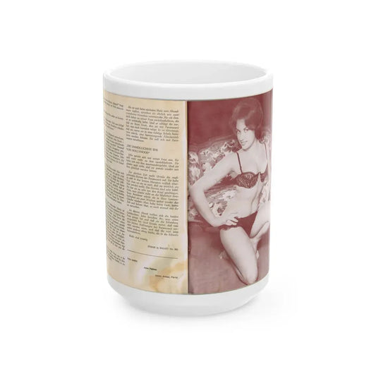 June Palmer #329 (Vintage Female Icon) White Coffee Mug 15oz - Go Mug Yourself