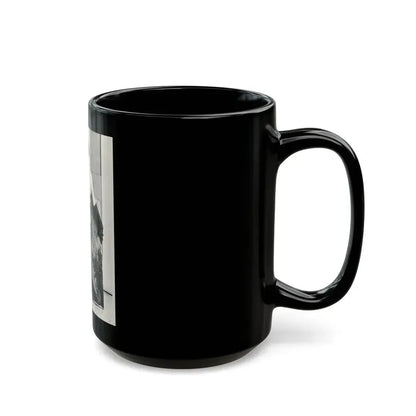 June Palmer #330 - Topless (Vintage Female Icon) Black Coffee Mug - Go Mug Yourself