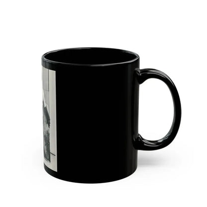 June Palmer #330 - Topless (Vintage Female Icon) Black Coffee Mug - Go Mug Yourself