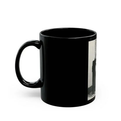 June Palmer #330 - Topless (Vintage Female Icon) Black Coffee Mug - Go Mug Yourself