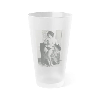 June Palmer #330 - Topless (Vintage Female Icon) Frosted Pint Glass 16oz 16oz Frosted - Go Mug Yourself