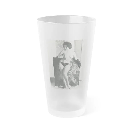 June Palmer #330 - Topless (Vintage Female Icon) Frosted Pint Glass 16oz 16oz Frosted - Go Mug Yourself