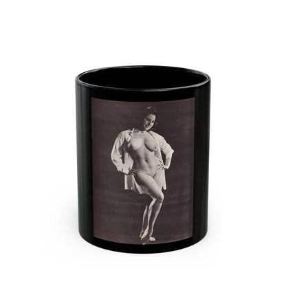 June Palmer #334 - Nude (Vintage Female Icon) Black Coffee Mug 11oz - Go Mug Yourself