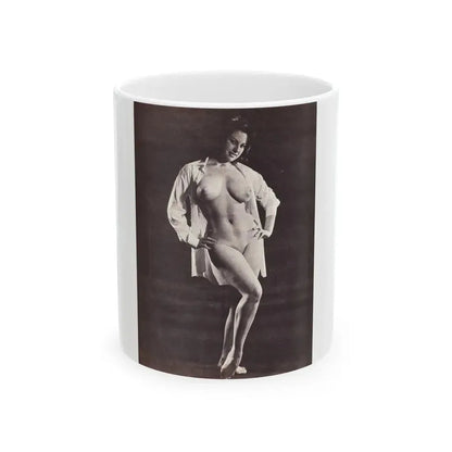 June Palmer #334 - Nude (Vintage Female Icon) White Coffee Mug 11oz - Go Mug Yourself