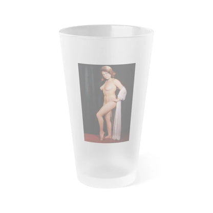 June Palmer #338 - Nude (Vintage Female Icon) Frosted Pint Glass 16oz-16oz-Frosted-Go Mug Yourself