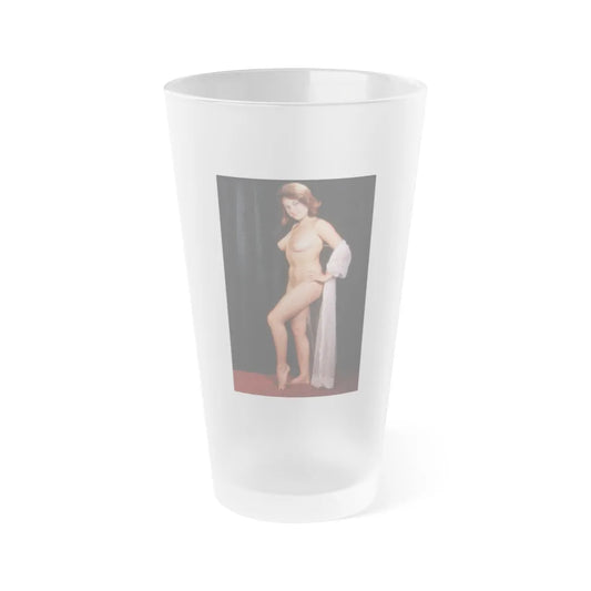 June Palmer #338 - Nude (Vintage Female Icon) Frosted Pint Glass 16oz-16oz-Frosted-Go Mug Yourself