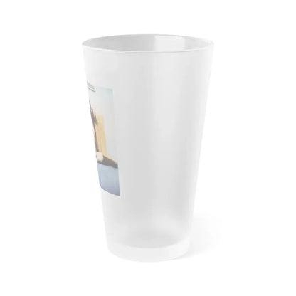 June Palmer #342 - Topless (Vintage Female Icon) Frosted Pint Glass 16oz - Go Mug Yourself