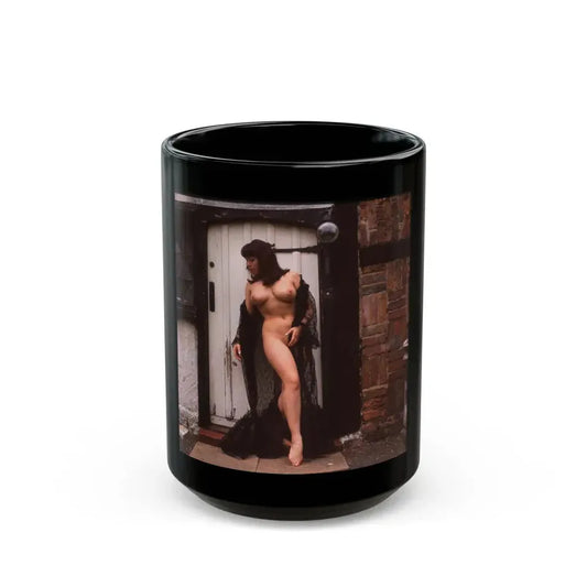 June Palmer #343 - Nude (Vintage Female Icon) Black Coffee Mug 15oz - Go Mug Yourself