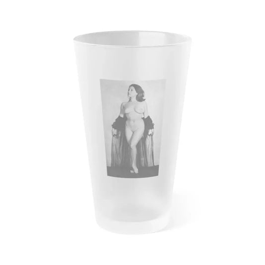 June Palmer #344 - Nude (Vintage Female Icon) Frosted Pint Glass 16oz 16oz Frosted - Go Mug Yourself