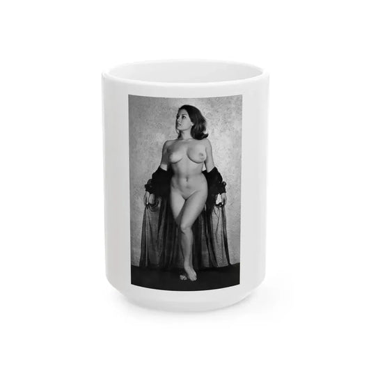 June Palmer #344 - Nude (Vintage Female Icon) White Coffee Mug 15oz - Go Mug Yourself